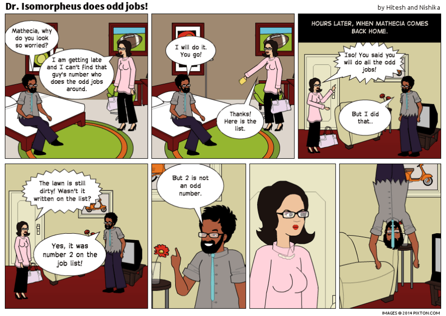 Pixton_Comic_Dr_Isomorpheus_does_odd_jobs_by_Hitesh_and_Nishika